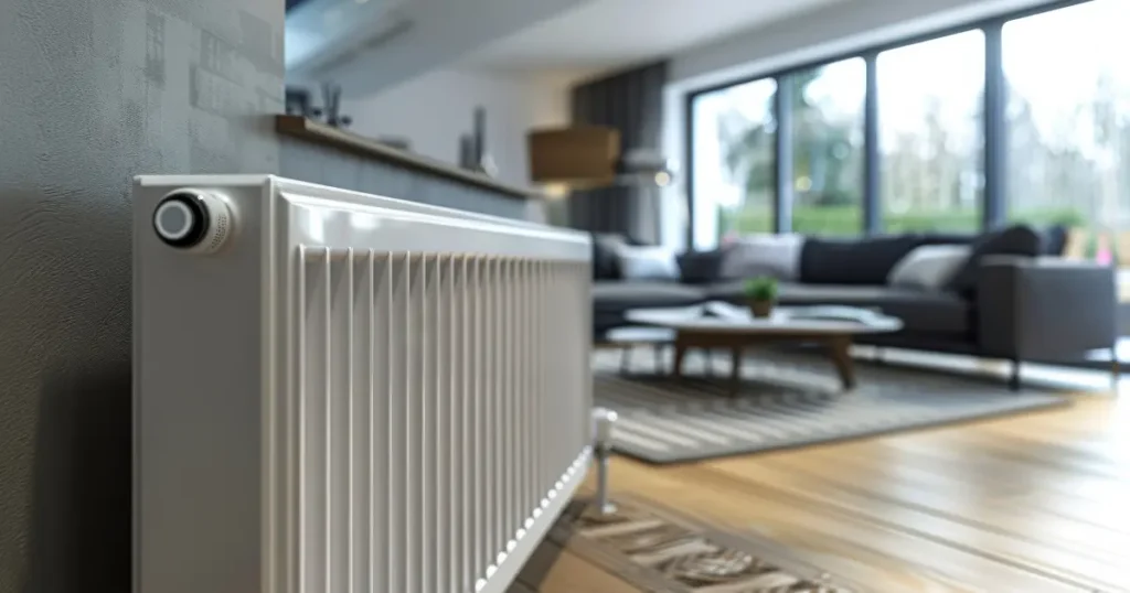 Instalación de calefacción con radiador en vivienda