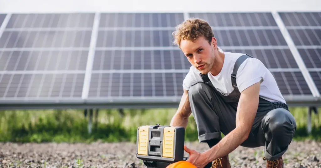 Panel solar para bomba de agua en instalación agrícola