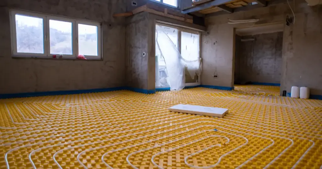 Suelo radiante instalado en vivienda