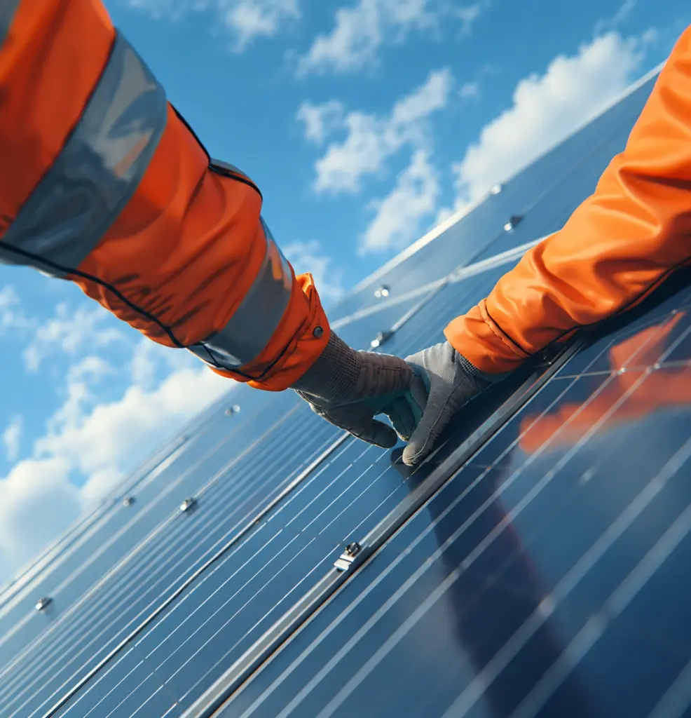 Reparación de captadores solares planos